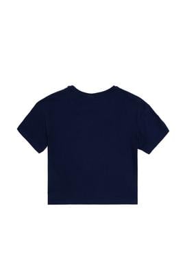 Kız Çocuk Lacivert Bisiklet Yaka Tişört - 50288442023