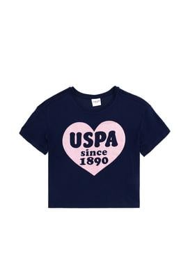 Kız Çocuk Lacivert Bisiklet Yaka Tişört - 50288442023