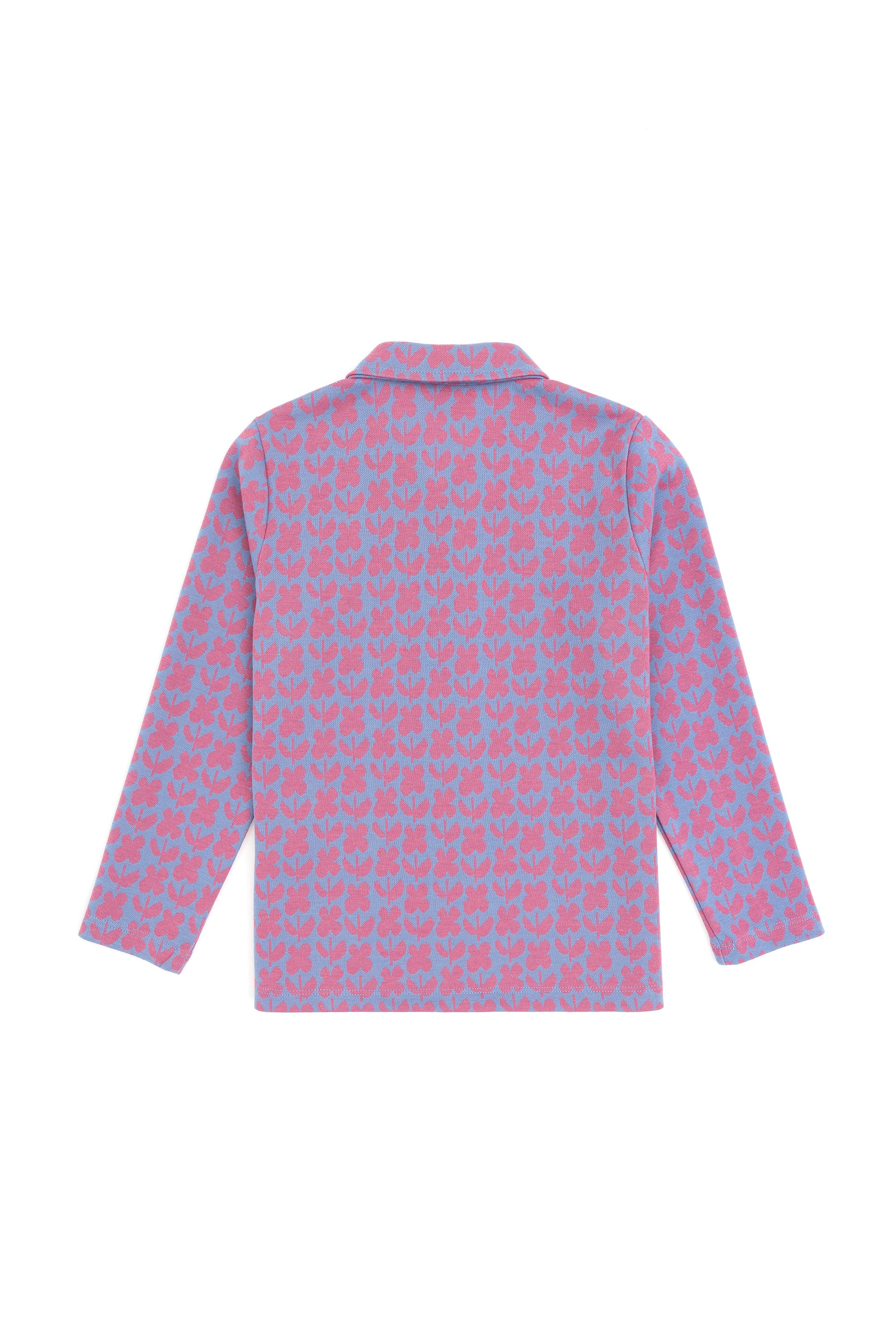 Kız Çocuk Koyu Mavi Polo Yaka Sweatshirt