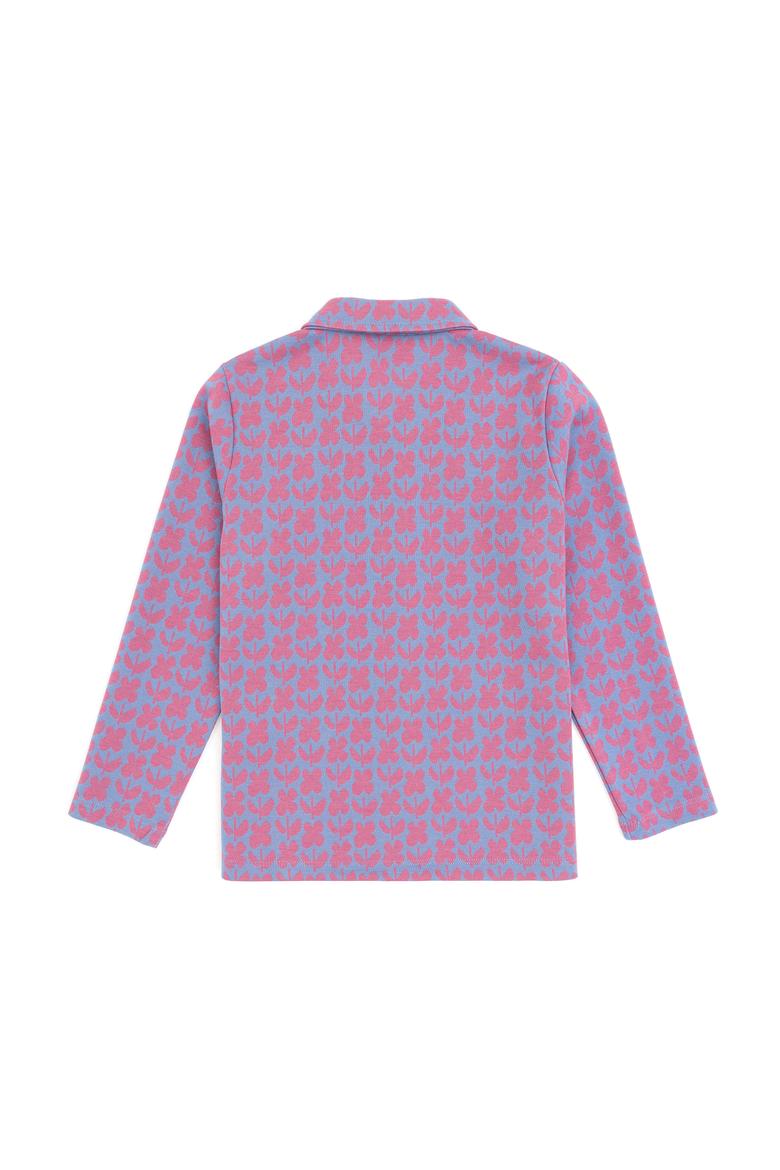 Kız Çocuk Koyu Mavi Polo Yaka Sweatshirt - 50283357013