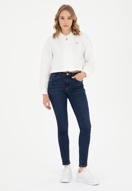 Kadın Ekru Uzun Kollu Gömlek - 50283428007