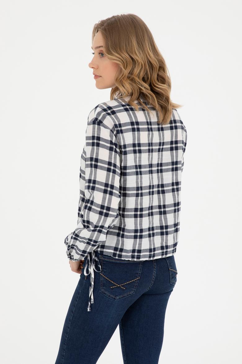 Kadın Lacivert Uzun Kollu Gömlek - 50283443013