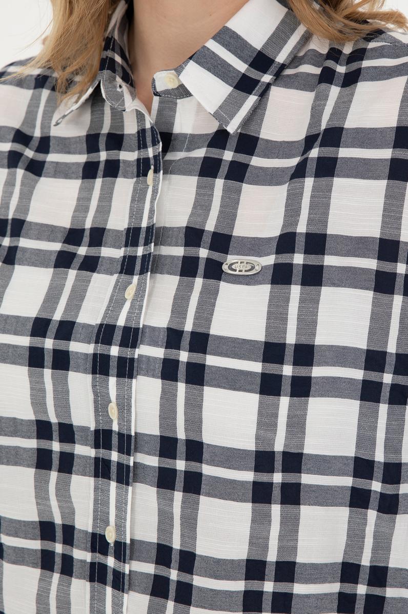 Kadın Lacivert Uzun Kollu Gömlek