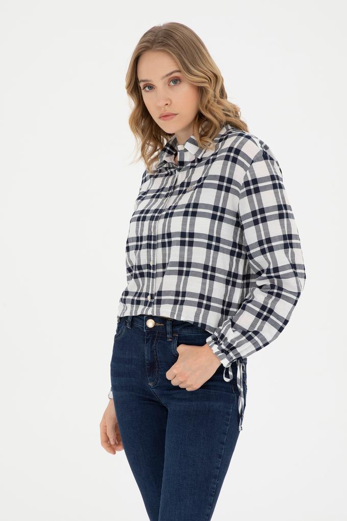 Kadın Lacivert Uzun Kollu Gömlek