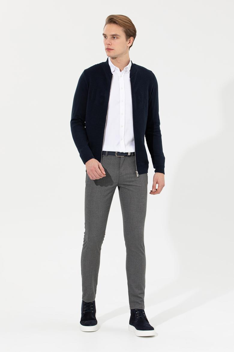 Erkek Gri Kanvas Pantolon