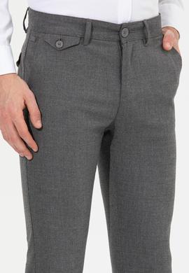Erkek Gri Kanvas Pantolon - 50256596008