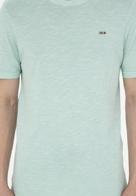 Erkek Su Yeşili Basic Tişört - 50263476122