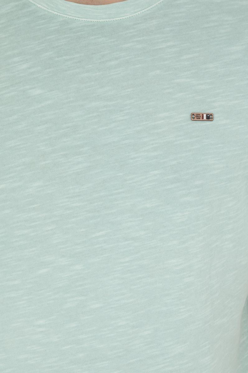 Erkek Su Yeşili Basic Tişört