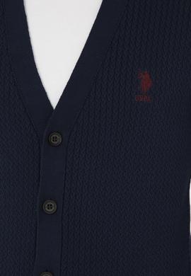 Erkek Lacivert Basic Triko Hırka - 50268936001