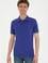 Erkek Slim Fit Polo Yaka Mavi Basic Tişört