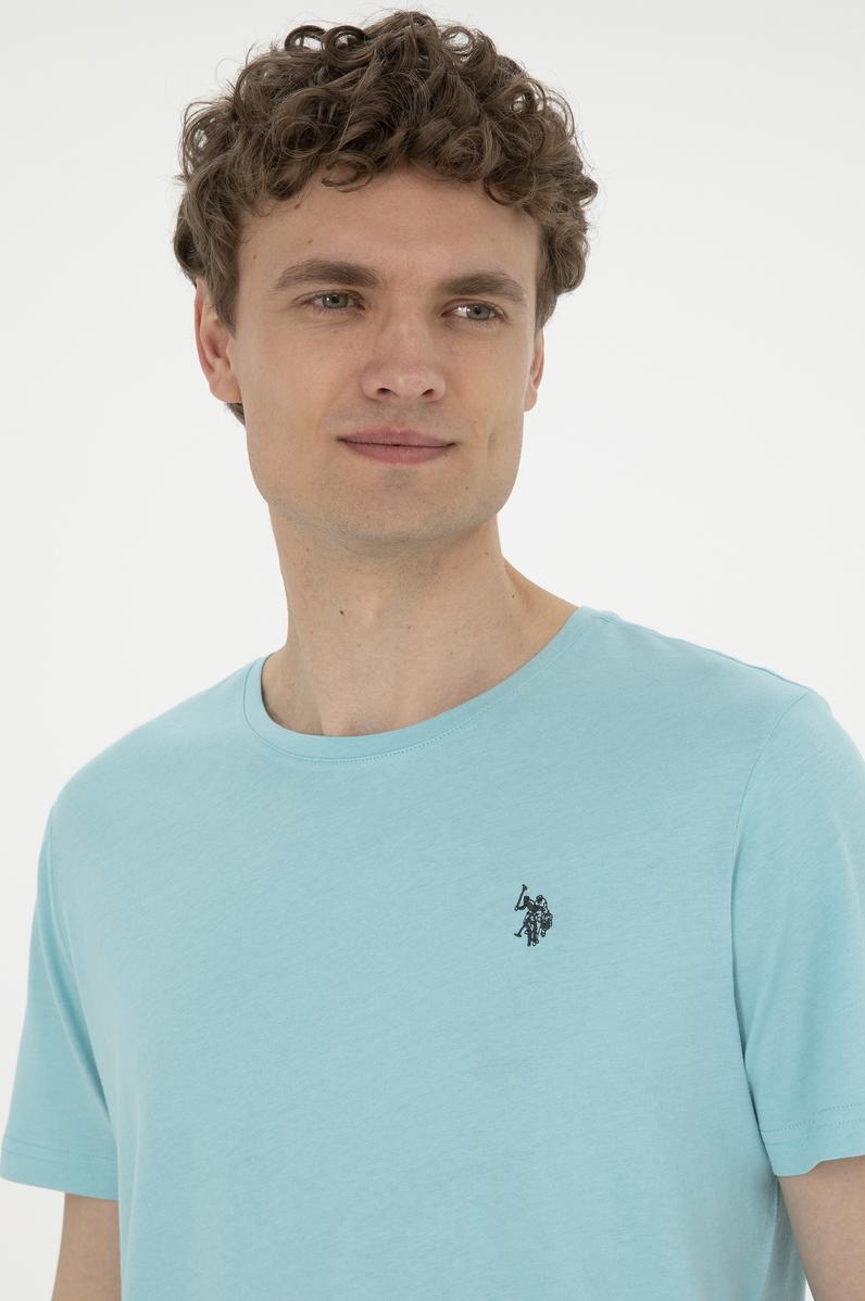 Erkek Regular Fit Bisiklet Yaka Mint Basic Tişört