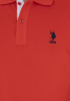 Erkek Regular Fit Polo Yaka Kırmızı Basic Tişört - 50279611128
