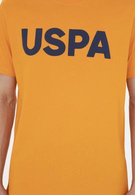 Erkek Regular Fit Bisiklet Yaka Turuncu Basic Tişört - 50279620098