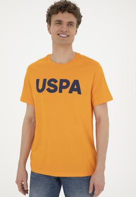 Erkek Regular Fit Bisiklet Yaka Turuncu Basic Tişört - 50279620098