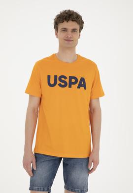 Erkek Regular Fit Bisiklet Yaka Turuncu Basic Tişört - 50279620098