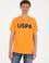 Erkek Regular Fit Bisiklet Yaka Turuncu Basic Tişört