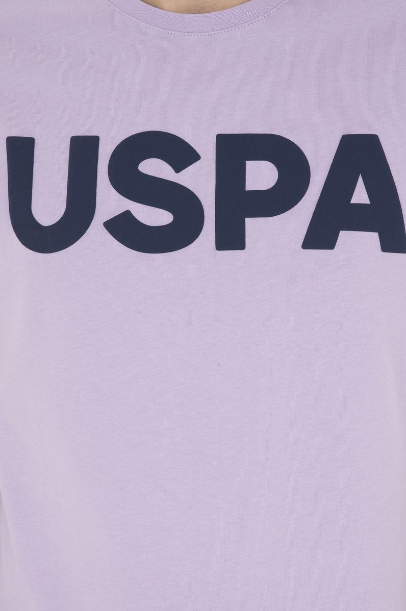 Erkek Regular Fit Bisiklet Yaka Lila Basic Tişört