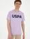 Erkek Regular Fit Bisiklet Yaka Lila Basic Tişört