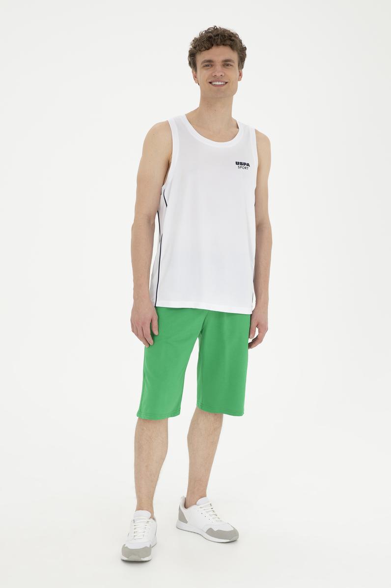 Erkek Yeşil Örme Şort