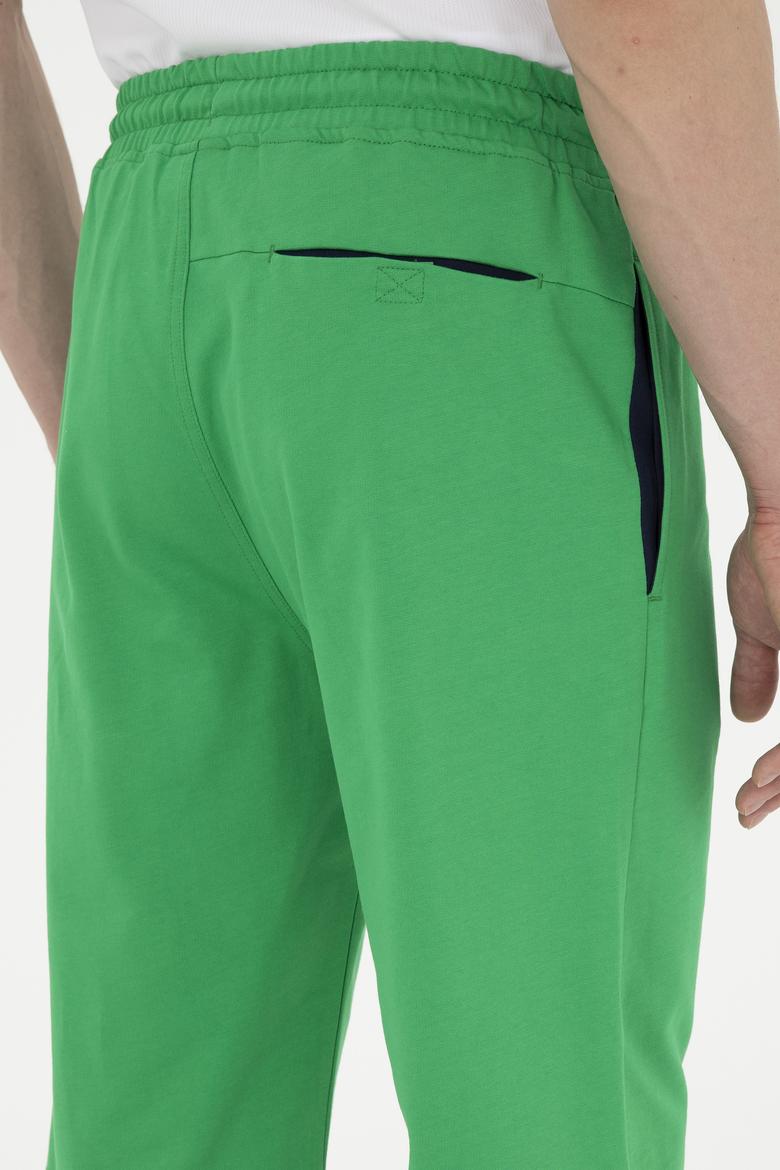 Erkek Yeşil Örme Şort - 50282011048