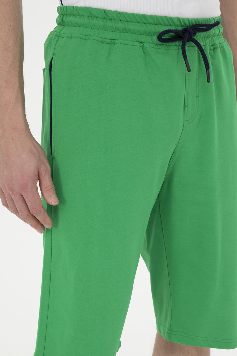 Erkek Yeşil Örme Şort - 50282011048