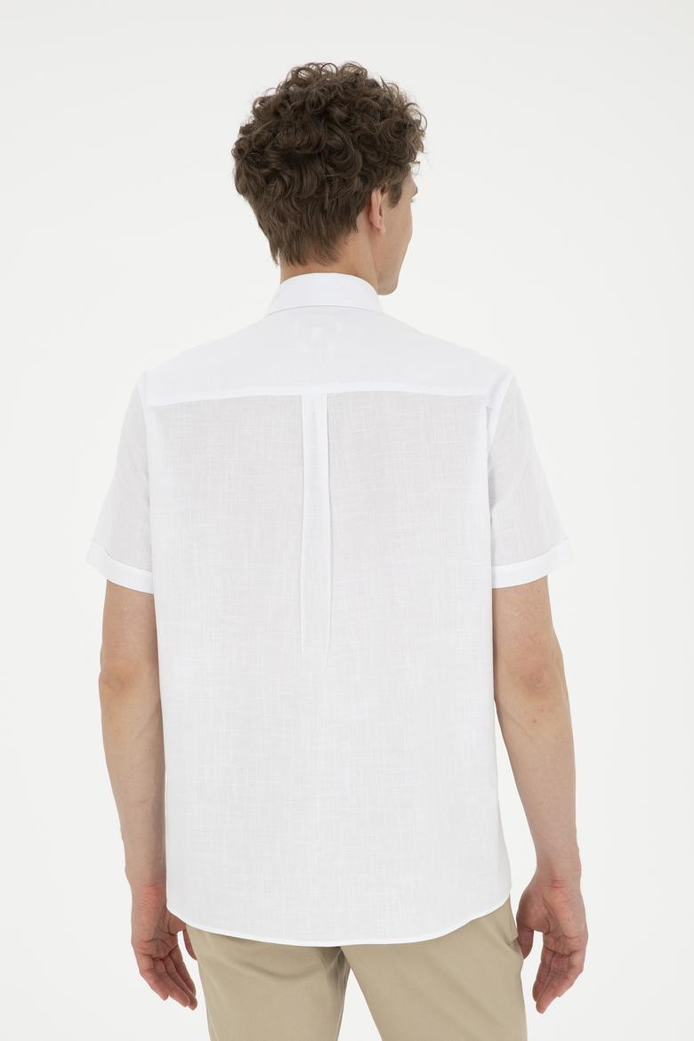 Erkek Beyaz Kısa Kollu Gömlek - 50282582007