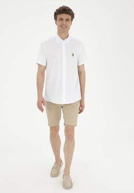 Erkek Beyaz Kısa Kollu Gömlek - 50282582007