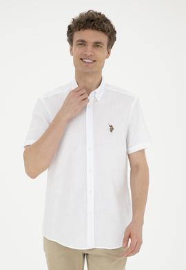 Erkek Beyaz Kısa Kollu Gömlek - 50282582007