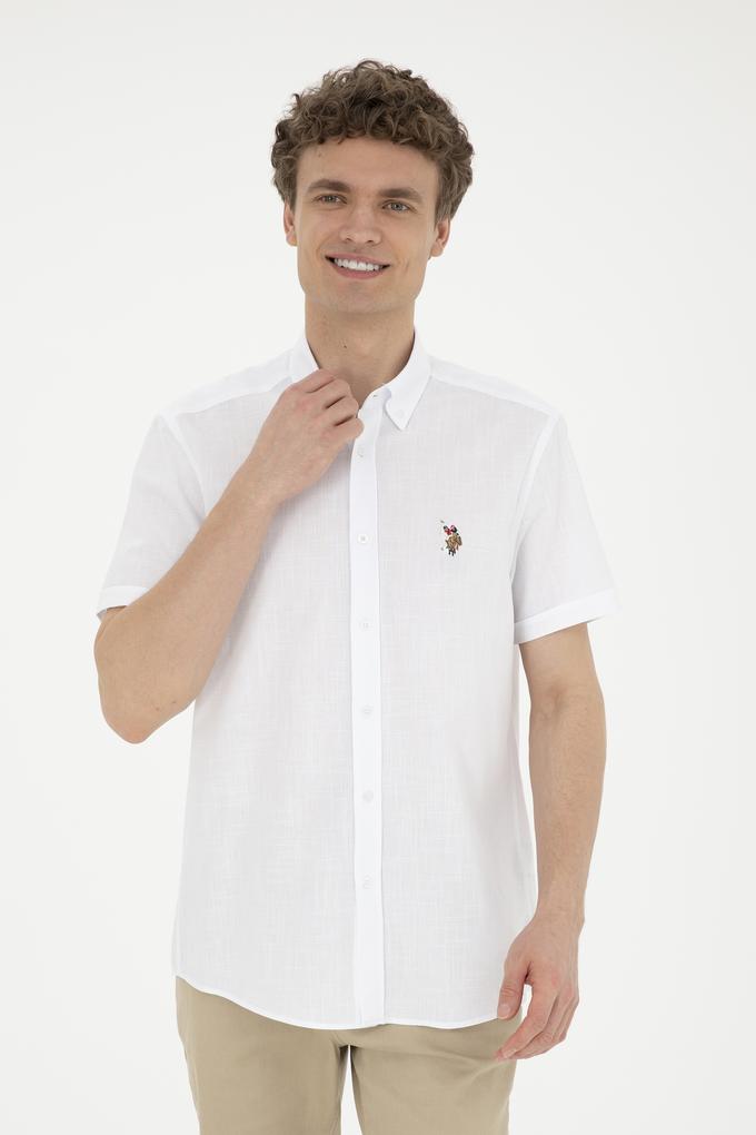 Erkek Beyaz Kısa Kollu Gömlek