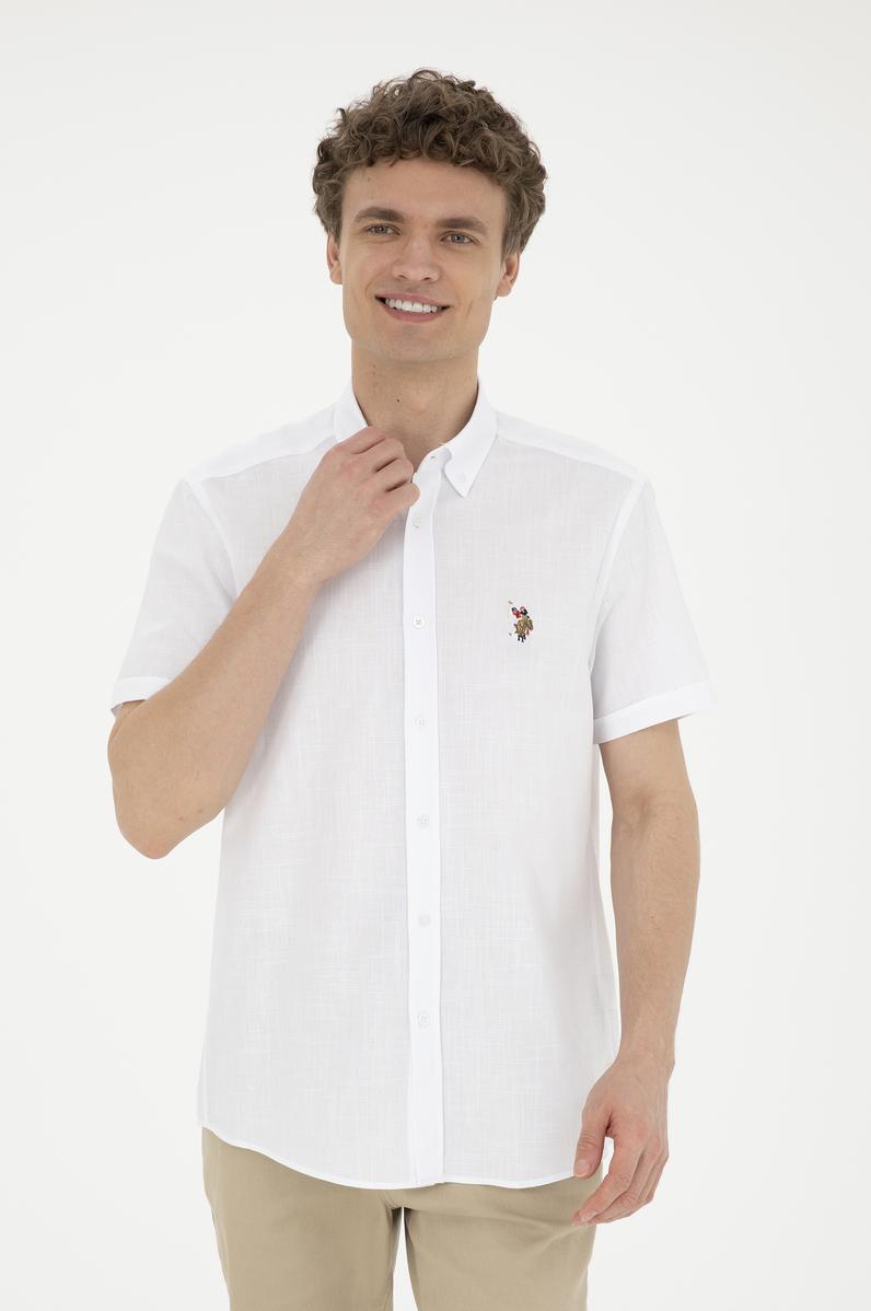 Erkek Beyaz Kısa Kollu Gömlek