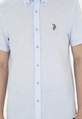 Erkek Mavi Kısa Kollu Gömlek - 50282582011