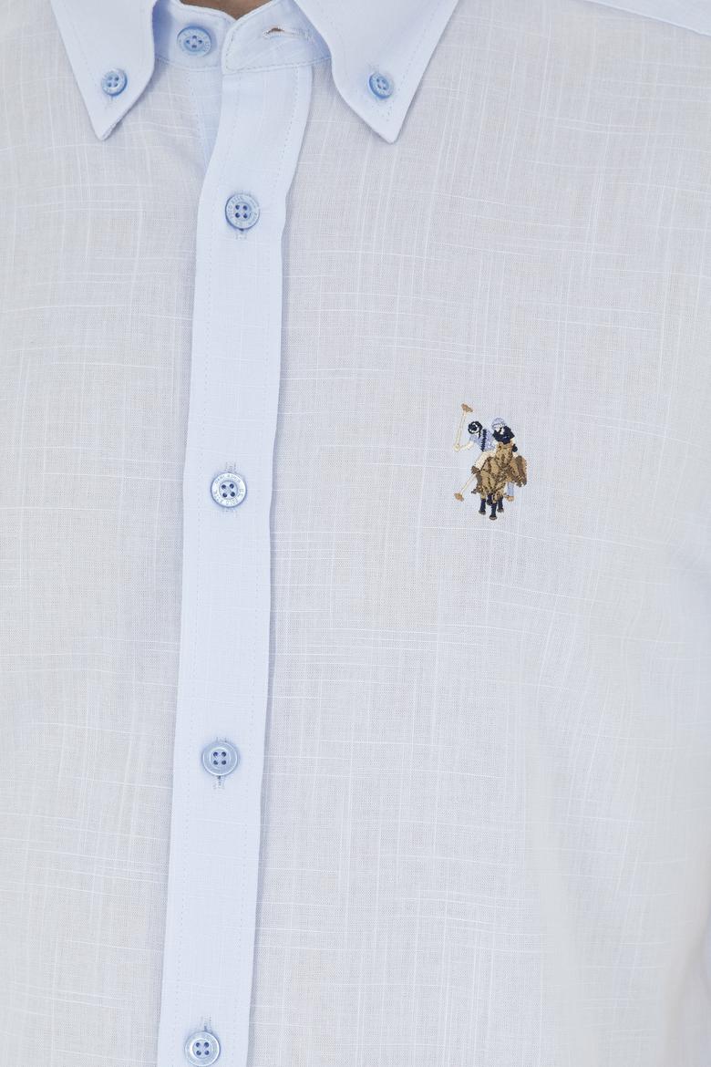 Erkek Mavi Kısa Kollu Gömlek - 50282582011