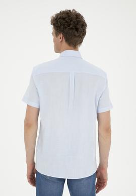 Erkek Mavi Kısa Kollu Gömlek - 50282582011
