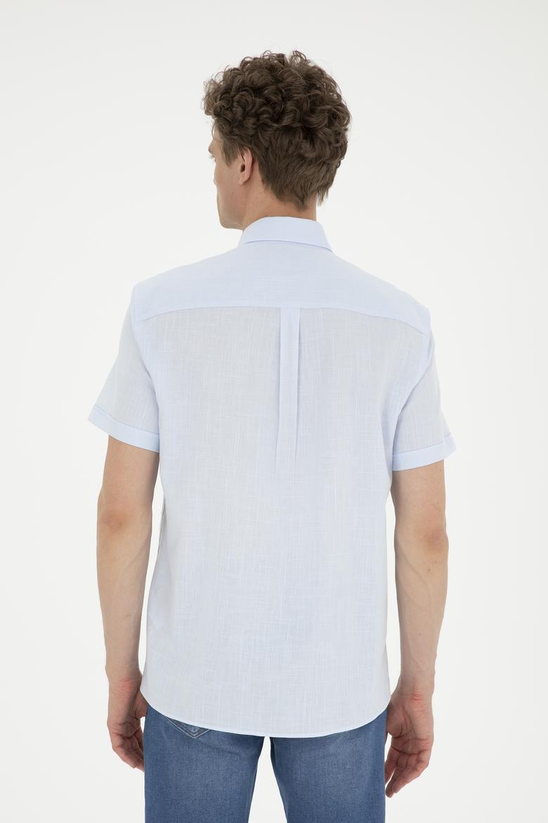 Erkek Mavi Kısa Kollu Gömlek - 50282582011