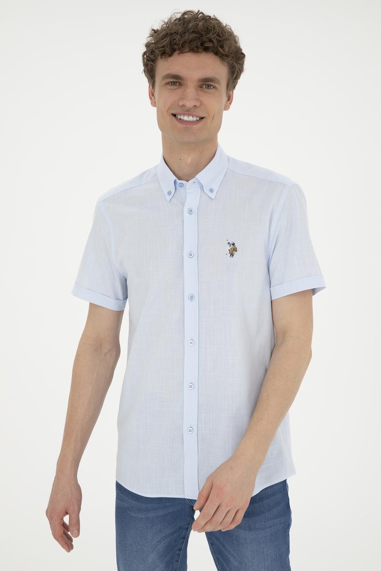 Erkek Mavi Kısa Kollu Gömlek - 50282582011