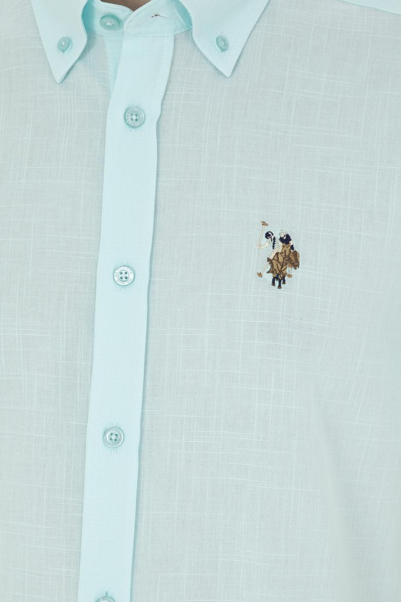 Erkek Su Yeşili Kısa Kollu Gömlek - 50282582101