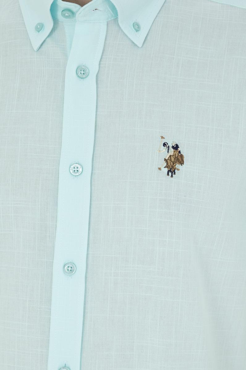 Erkek Su Yeşili Kısa Kollu Gömlek