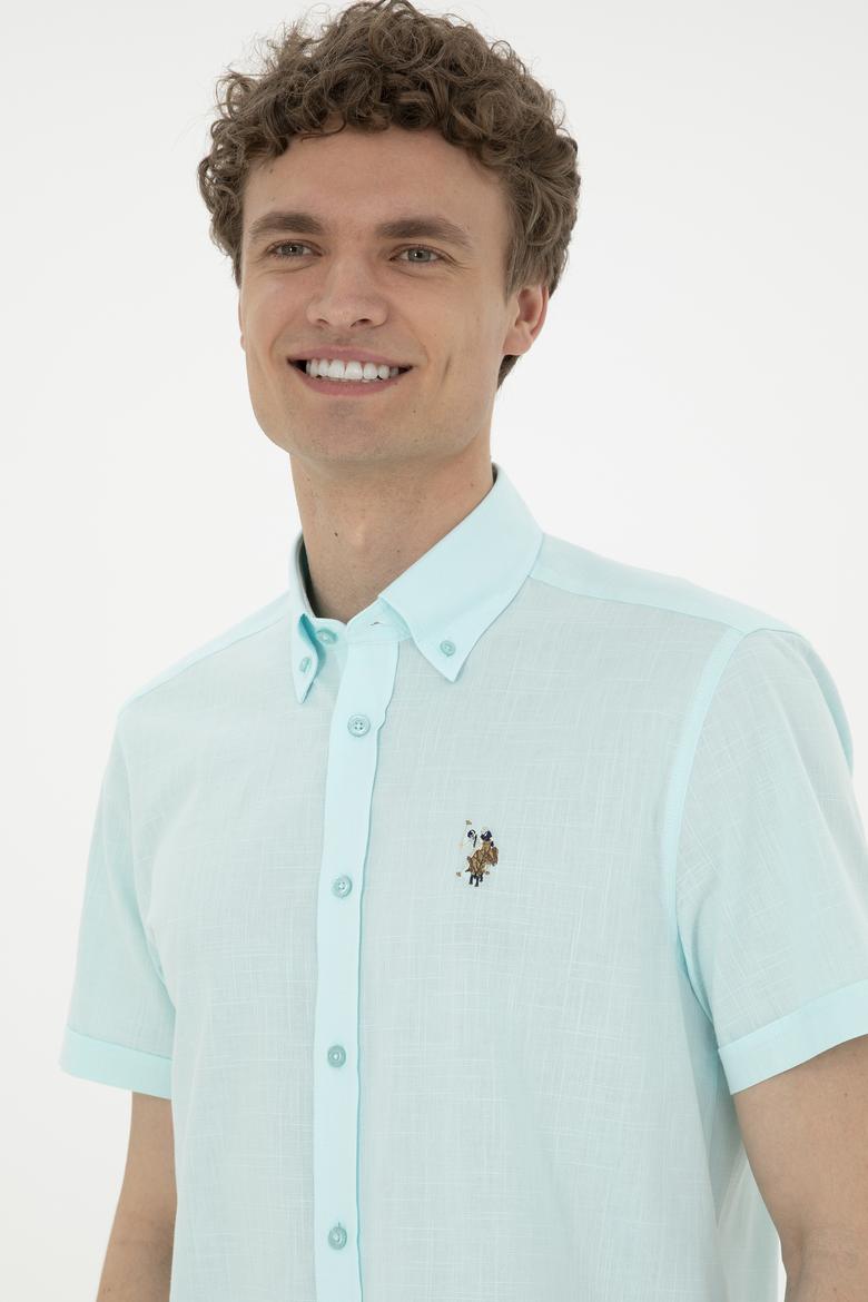 Erkek Su Yeşili Kısa Kollu Gömlek - 50282582101