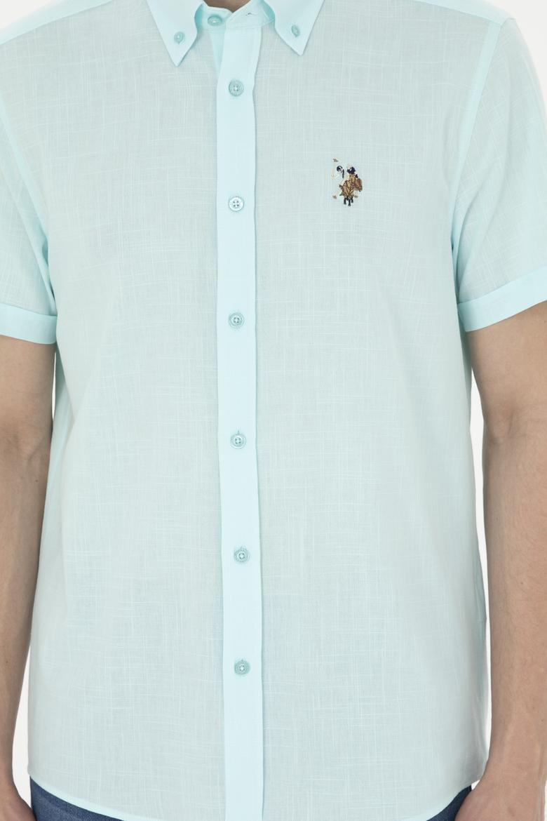 Erkek Su Yeşili Kısa Kollu Gömlek - 50282582101