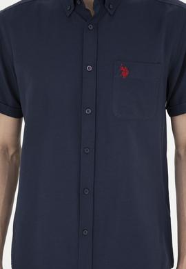 Erkek Lacivert Kısa Kollu Gömlek - 50282587019