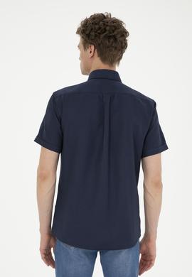 Erkek Lacivert Kısa Kollu Gömlek - 50282587019