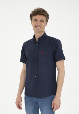 Erkek Lacivert Kısa Kollu Gömlek - 50282587019