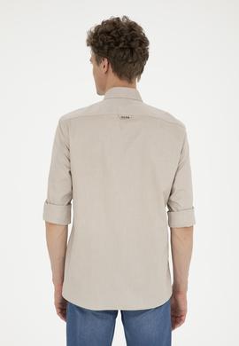 Erkek Haki Uzun Kollu Basic Gömlek - 50282610131