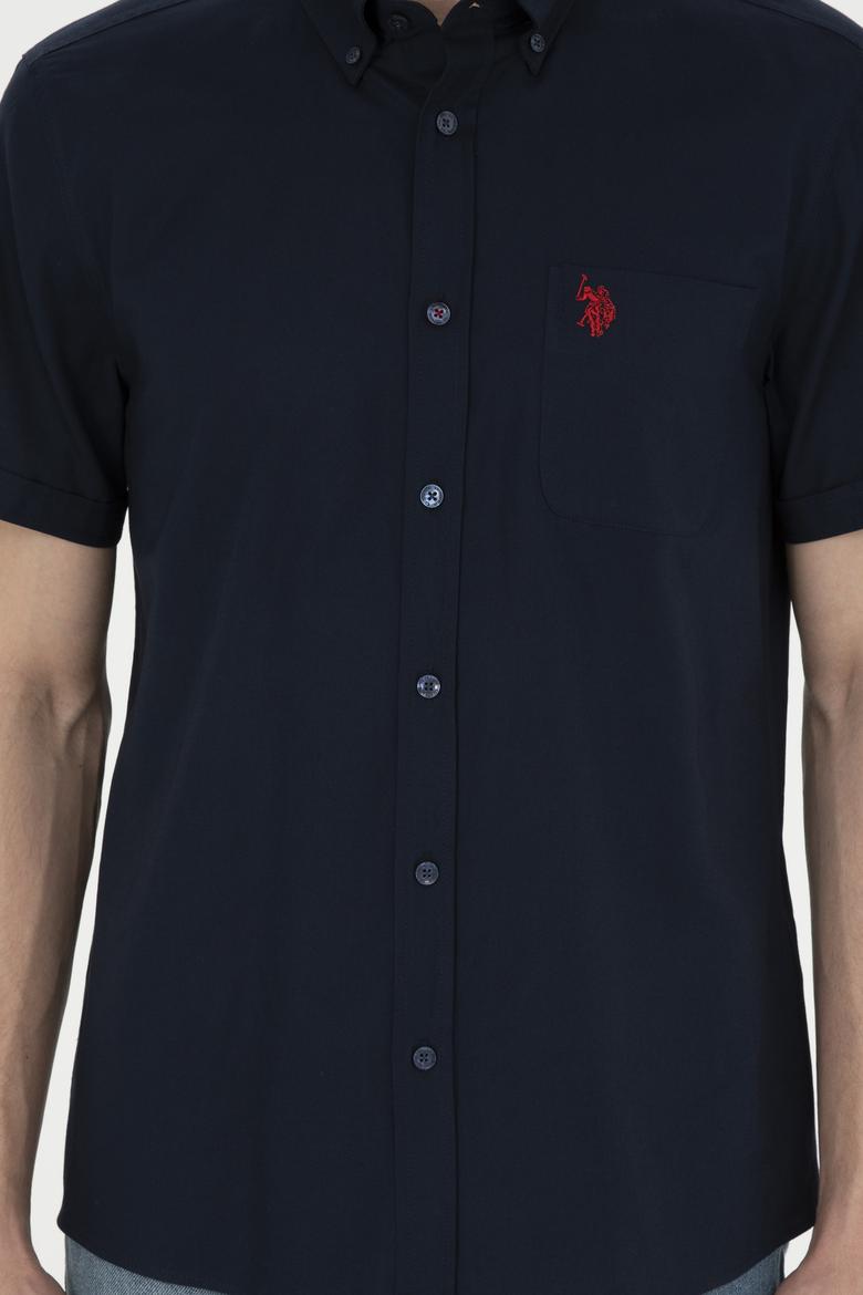 Erkek Lacivert Kısa Kollu Gömlek - 50282612025