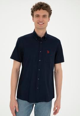 Erkek Lacivert Kısa Kollu Gömlek - 50282612025