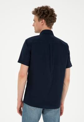 Erkek Lacivert Kısa Kollu Gömlek - 50282612025