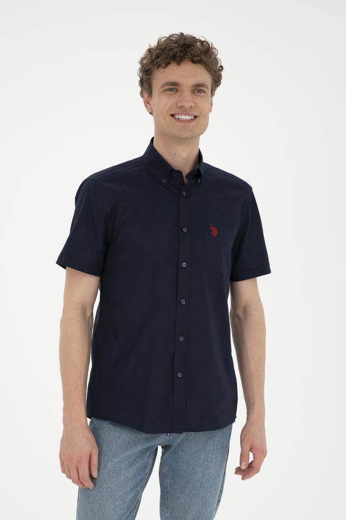 Erkek Lacivert Kısa Kollu Gömlek