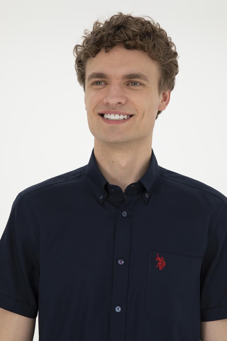 Erkek Lacivert Kısa Kollu Gömlek - 50282612025