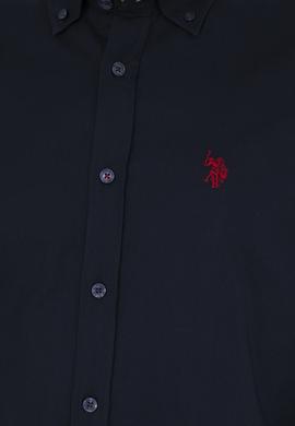 Erkek Lacivert Uzun Kollu Basic Gömlek - 50282614075