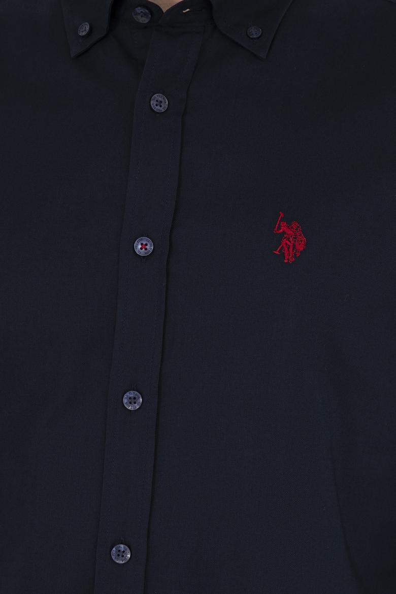 Erkek Lacivert Uzun Kollu Basic Gömlek - 50282614075